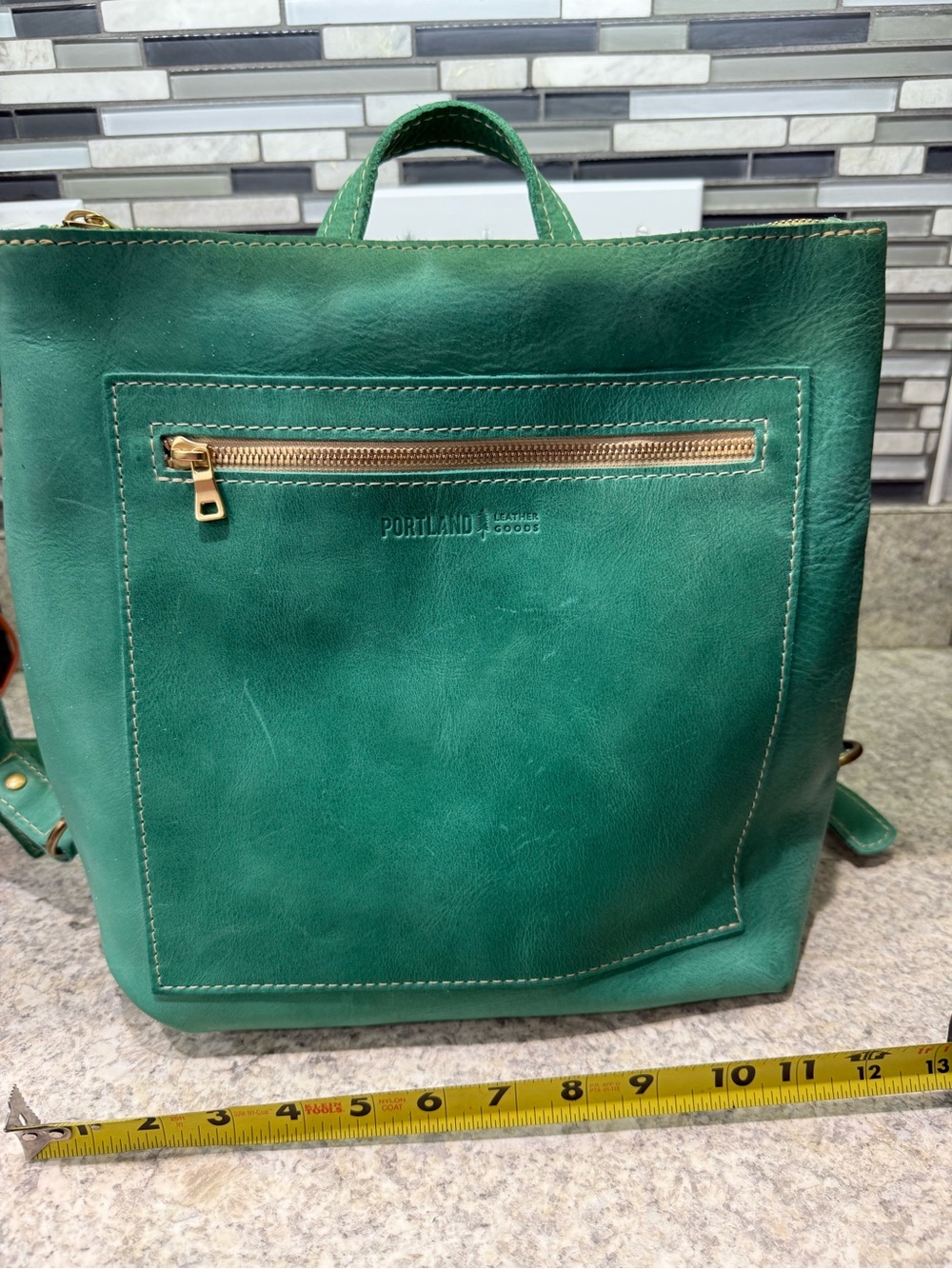 Portland Leather aqua classic Leather Backpack Tote